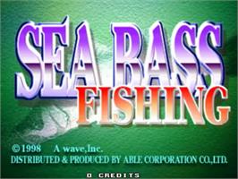 Title screen of Sea Bass Fishing on the Sega ST-V.