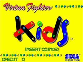 Title screen of Virtua Fighter Kids on the Sega ST-V.