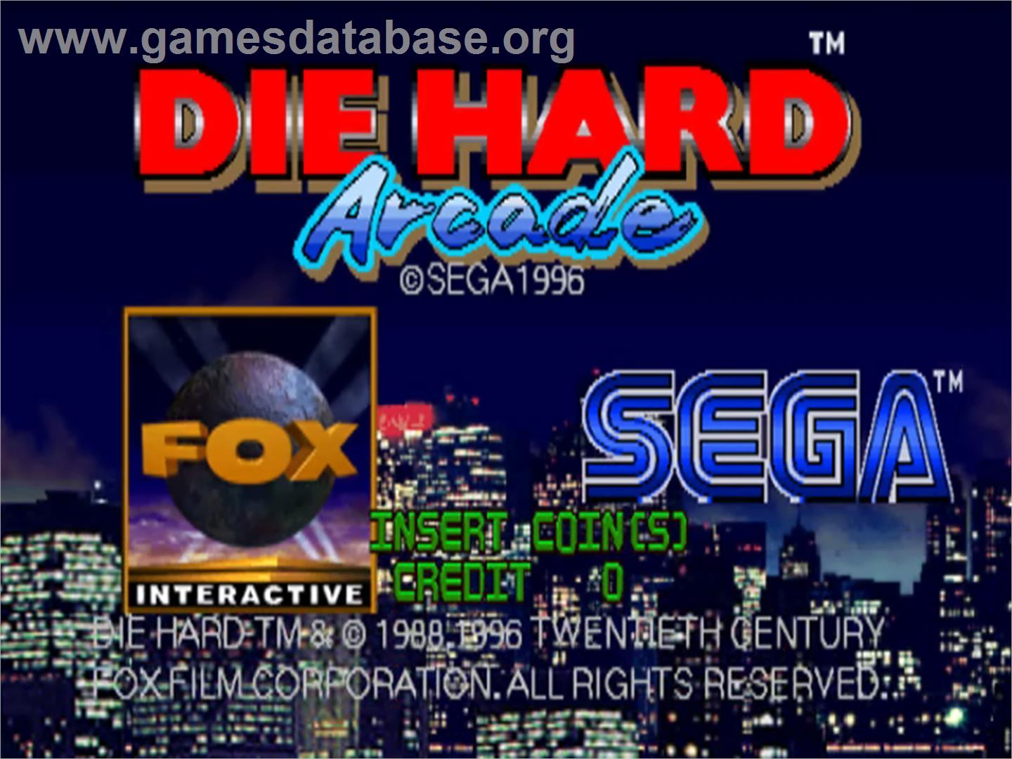 Die Hard Arcade - Sega ST-V - Artwork - Title Screen