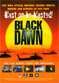 Advert for Black Dawn on the Sega Saturn.