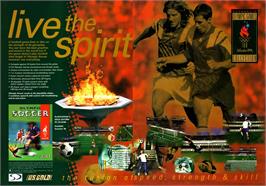 Advert for Olympic Soccer on the Sega Saturn.