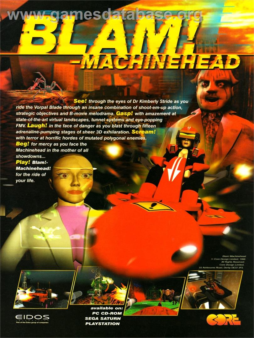 Blam! Machinehead - Sega Saturn - Artwork - Advert