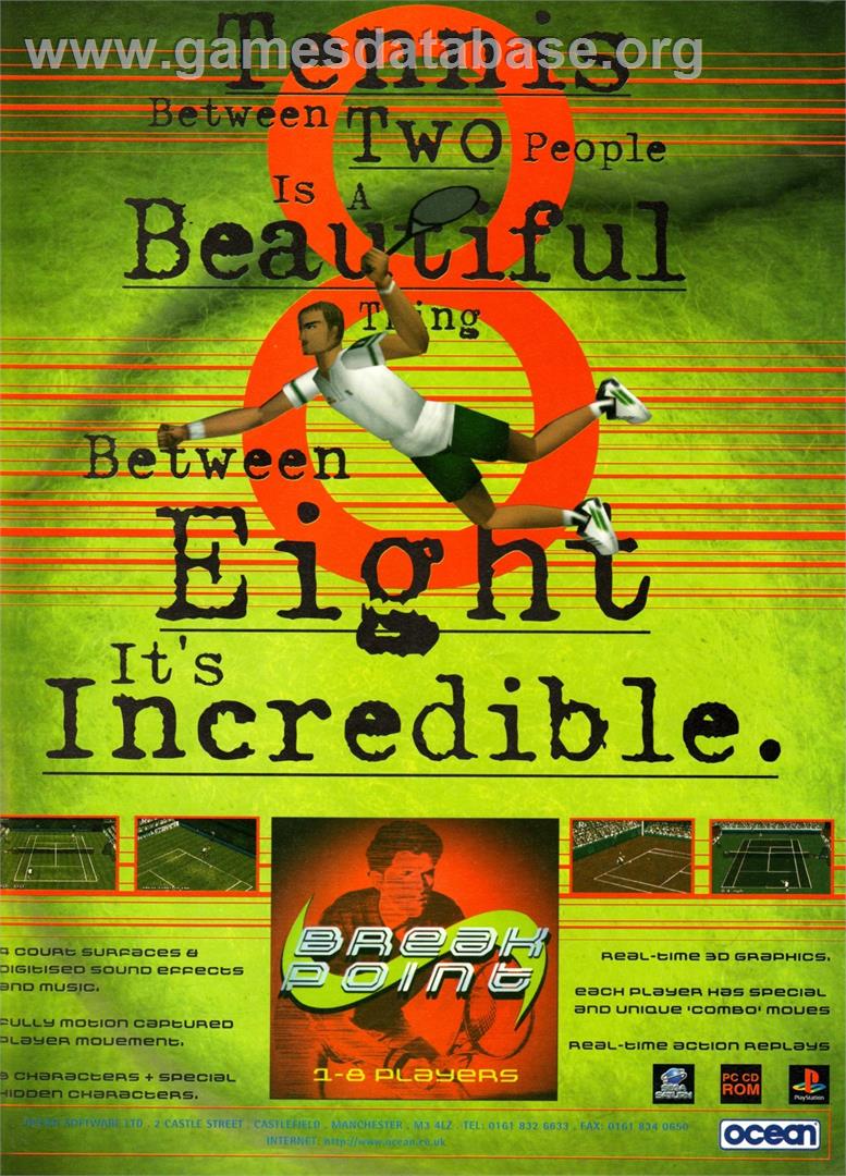 Break Point - Sega Saturn - Artwork - Advert