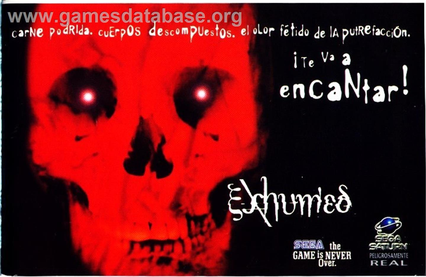 Exhumed - Sega Saturn - Artwork - Advert