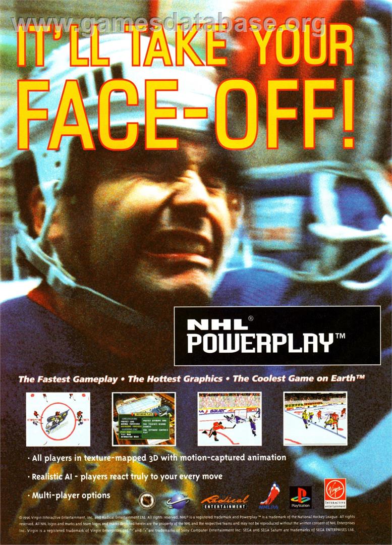 NHL Powerplay '96 - Sega Saturn - Artwork - Advert