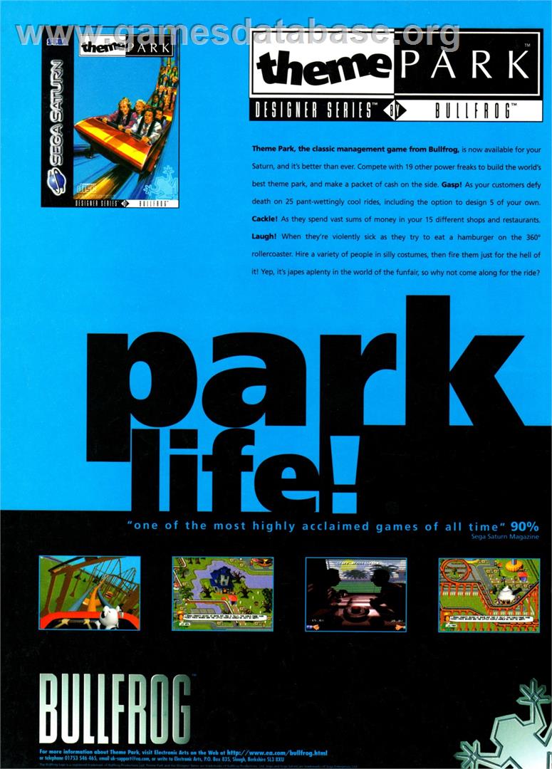 Theme Park - Commodore Amiga CD32 - Artwork - Advert