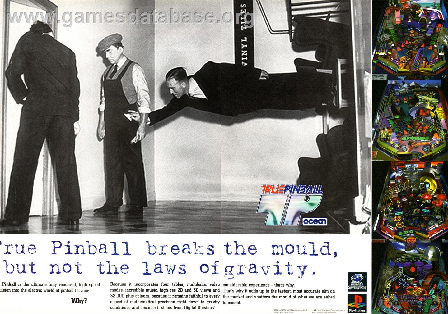 True Pinball - Sony Playstation - Artwork - Advert
