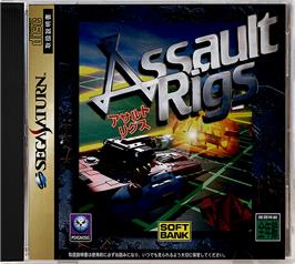 Box cover for Assault Rigs on the Sega Saturn.