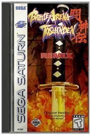Box cover for Battle Arena Toshinden Remix on the Sega Saturn.