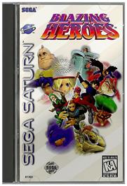 Box cover for Blazing Heroes on the Sega Saturn.