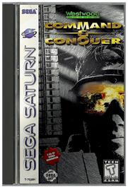 Box cover for Command & Conquer on the Sega Saturn.