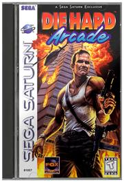 Box cover for Die Hard Arcade on the Sega Saturn.