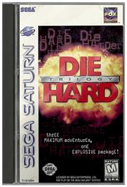 Box cover for Die Hard Trilogy on the Sega Saturn.
