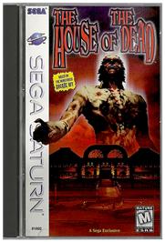 Box cover for House of the Dead on the Sega Saturn.