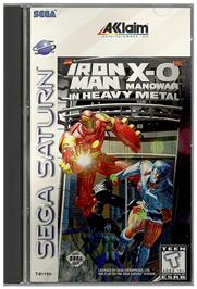 Box cover for Iron Man / X-O Manowar in Heavy Metal on the Sega Saturn.
