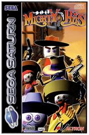 Box cover for Mighty Hits on the Sega Saturn.