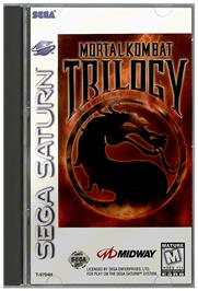 Box cover for Mortal Kombat Trilogy on the Sega Saturn.