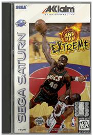 Box cover for NBA Jam Extreme on the Sega Saturn.