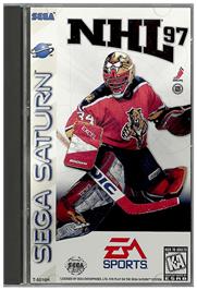 Box cover for NHL '97 on the Sega Saturn.