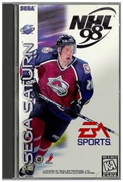 Box cover for NHL '98 on the Sega Saturn.