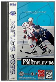 Box cover for NHL Powerplay '96 on the Sega Saturn.
