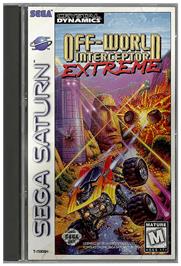 Box cover for Off-World Interceptor Extreme on the Sega Saturn.