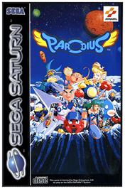 Box cover for Parodius on the Sega Saturn.