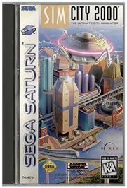 Box cover for Sim City 2000 on the Sega Saturn.