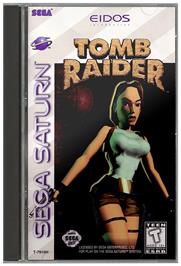 Box cover for Tomb Raider on the Sega Saturn.