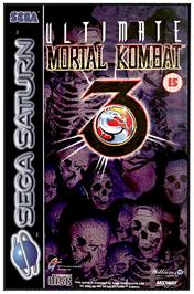 Box cover for Ultimate Mortal Kombat 3 on the Sega Saturn.