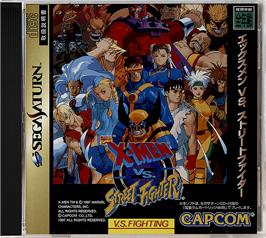 Box cover for X-Men Vs. Street Fighter on the Sega Saturn.
