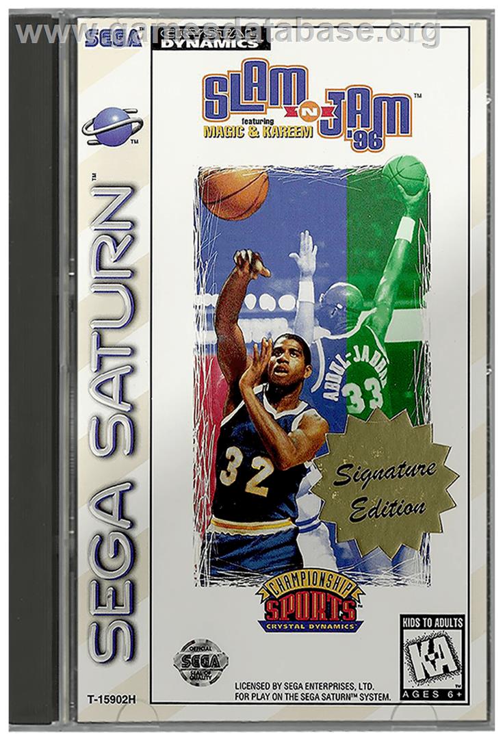 Slam 'N Jam '96 Featuring Magic & Kareem - Sega Saturn - Artwork - Box