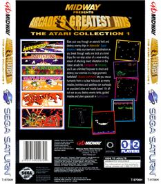 Box back cover for Arcade's Greatest Hits: The Atari Collection 1 on the Sega Saturn.