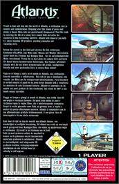 Box back cover for Atlantis: The Lost Tales on the Sega Saturn.