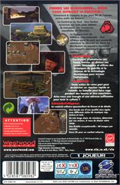 Box back cover for Command & Conquer on the Sega Saturn.