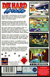Box back cover for Die Hard Arcade on the Sega Saturn.