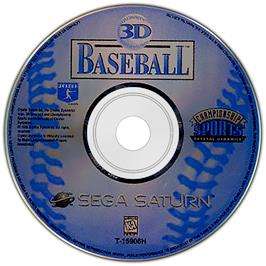 Artwork on the Disc for 3D Baseball on the Sega Saturn.