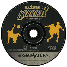 Artwork on the Disc for Actua Soccer on the Sega Saturn.