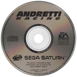 Artwork on the Disc for Andretti Racing on the Sega Saturn.