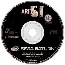 Artwork on the Disc for Area 51 on the Sega Saturn.