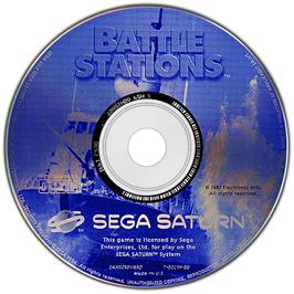 Artwork on the Disc for Battle Stations on the Sega Saturn.