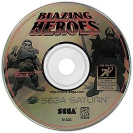 Artwork on the Disc for Blazing Heroes on the Sega Saturn.