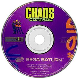 Artwork on the Disc for Chaos Control on the Sega Saturn.
