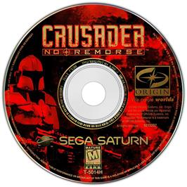 Artwork on the Disc for Crusader: No Remorse on the Sega Saturn.