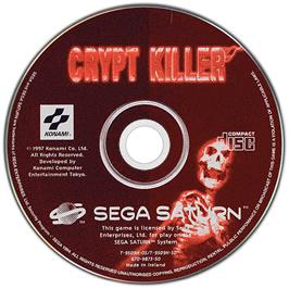 Artwork on the Disc for Crypt Killer on the Sega Saturn.