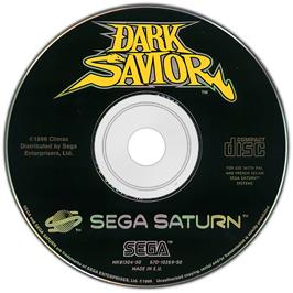 Artwork on the Disc for Dark Savior on the Sega Saturn.