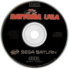Artwork on the Disc for Daytona USA on the Sega Saturn.