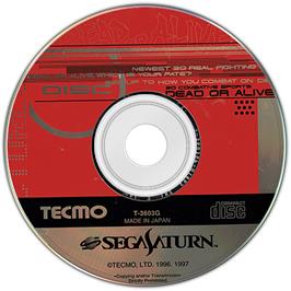 Artwork on the Disc for Dead or Alive on the Sega Saturn.