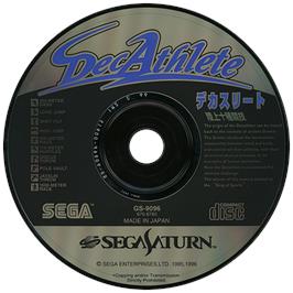 Artwork on the Disc for Decathlete on the Sega Saturn.