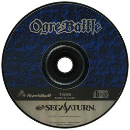 Artwork on the Disc for Densetsu no Ogre Battle: Ogre Battle Saga Episode Five: The March of the Black Queen on the Sega Saturn.